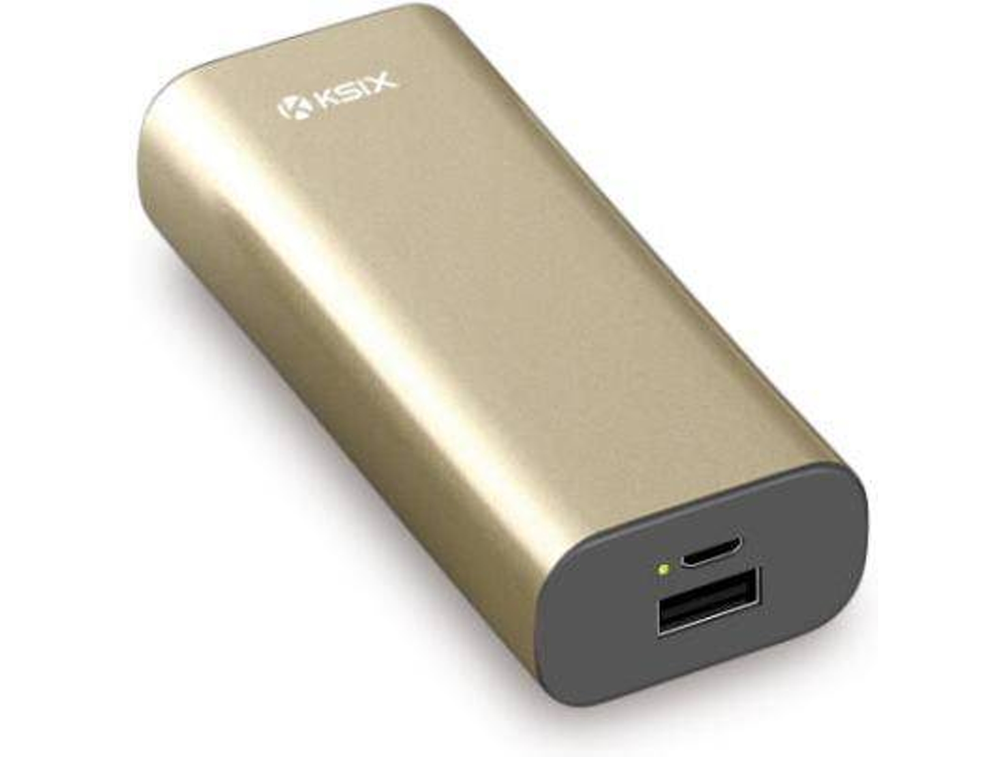 Powerbank KSIX Powerlive (4000 mAh - 1 USB - MicroUSB - Dorado)