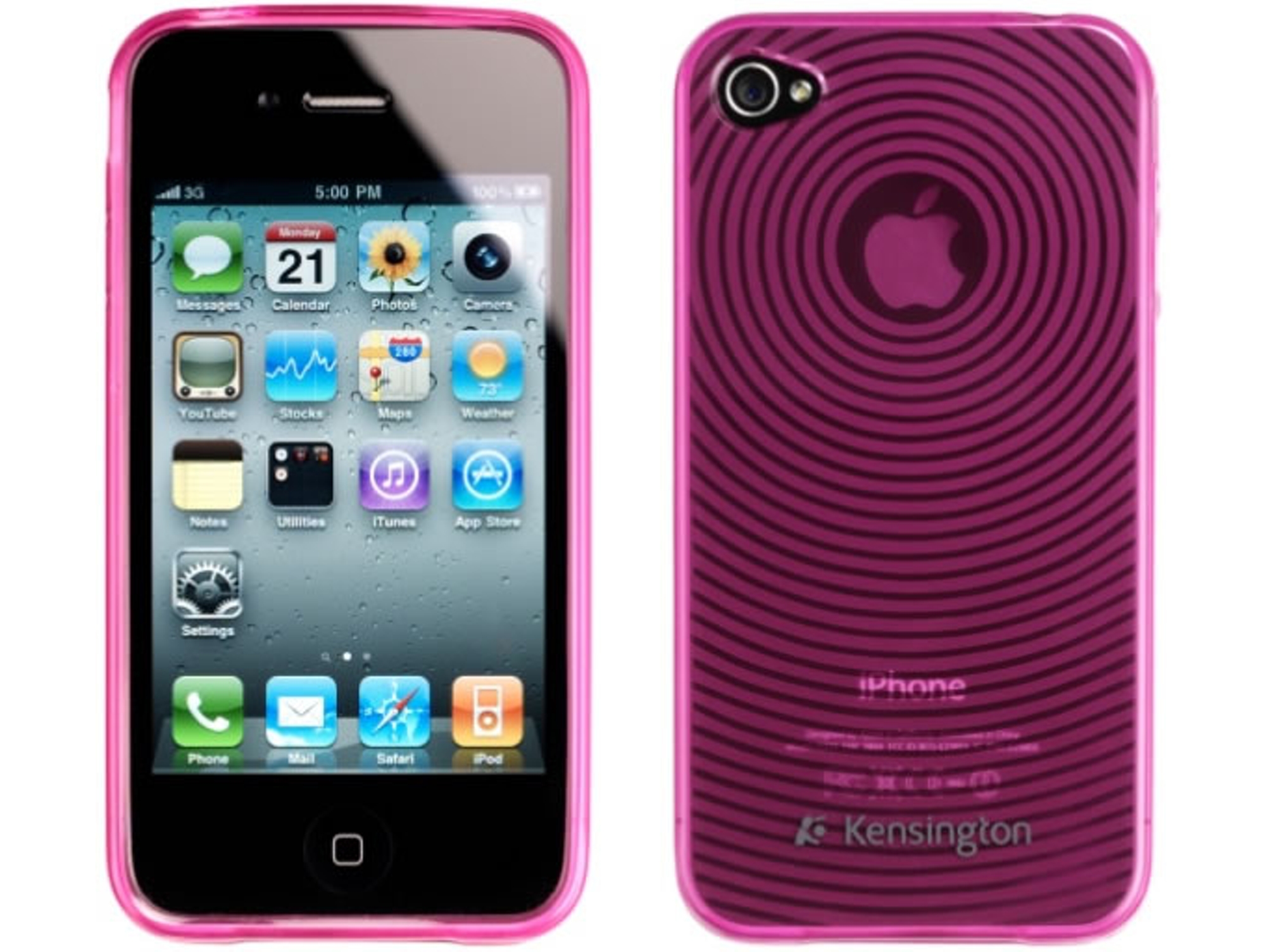 Carcasa iPhone 4 KENSINGTON Grip Rosa