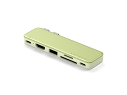 Hub SATECHI USB-C 6 en 1 para Surface y MacBook Neo (verde)