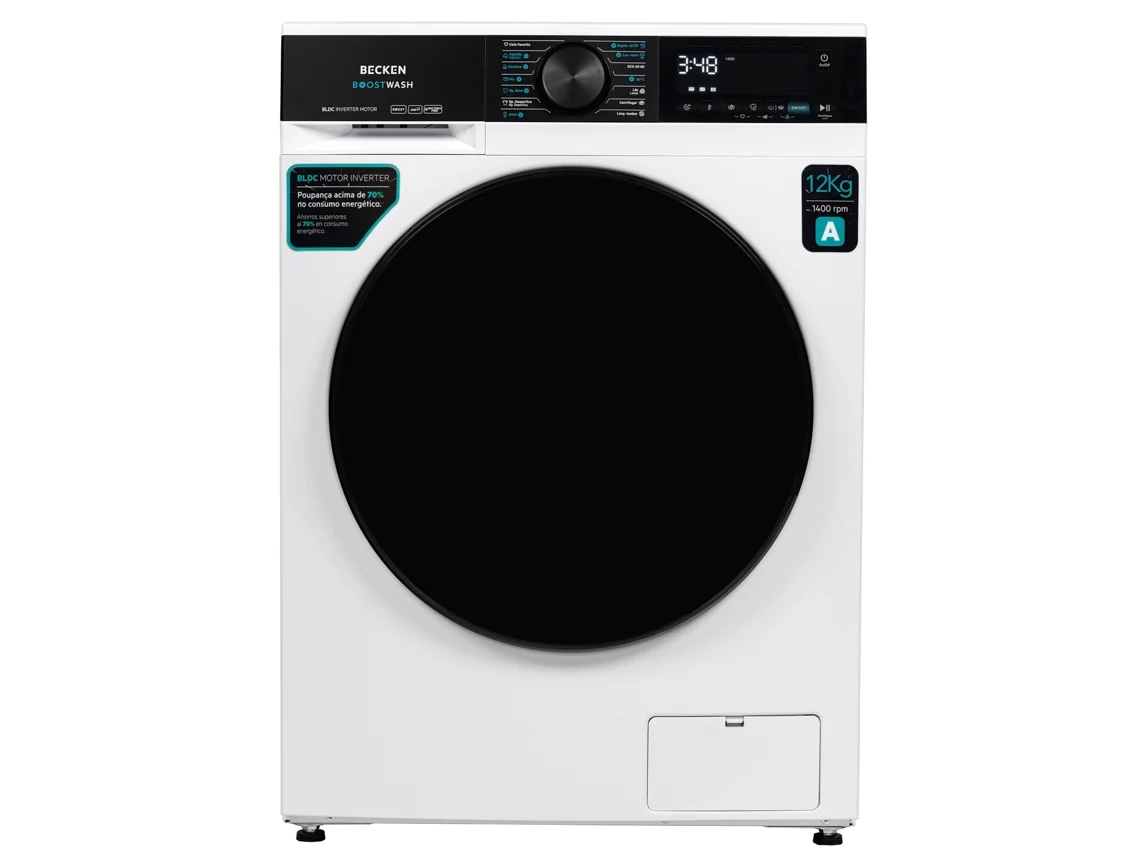 Lavadora BECKEN BOOSTWASH BWM8816WH (12 kg - 1400 rpm - Blanco)