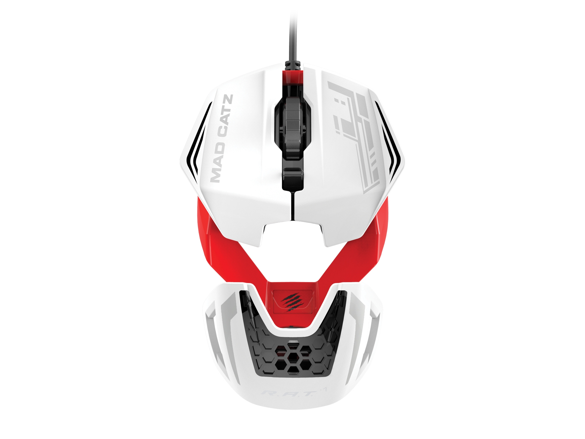 Ratón Gaming MAD CATZ Wired (Óptico - 1600 Dpi - Blanco y Rojo)