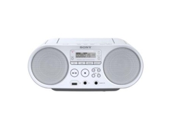Radio Boombox c/ Lector CD SONY ZSPS50W.CED (Blanco - AM/FM - Pilas)