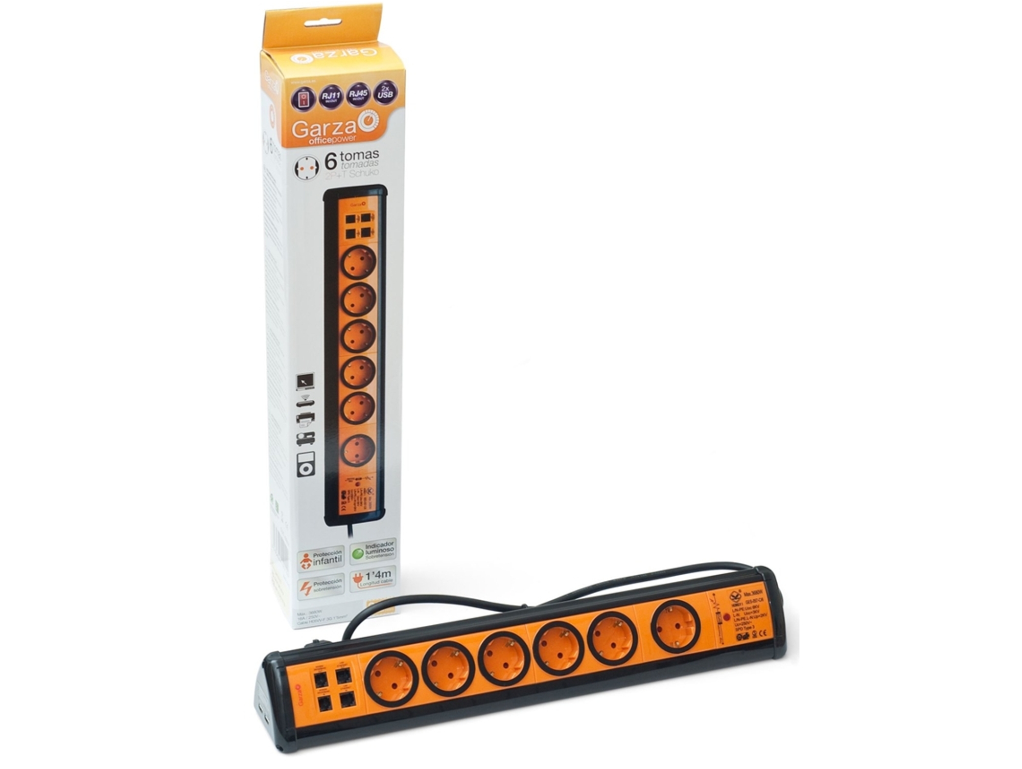 Regleta GARZA 420014 naranja