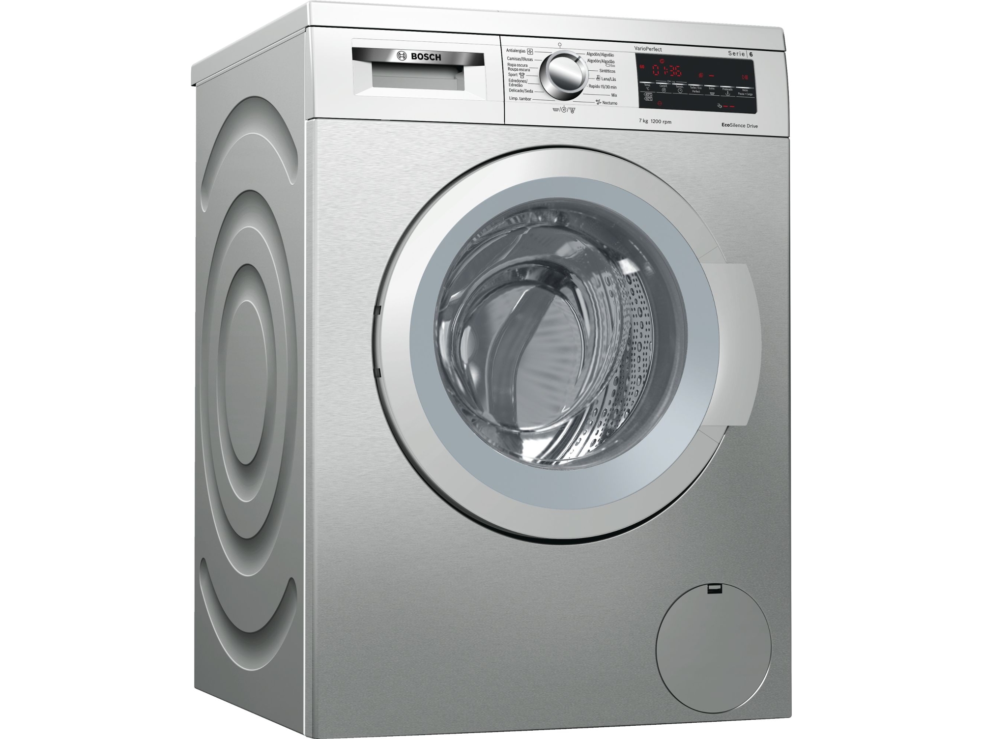 Lavadora BOSCH WUQ2441XES (7 kg - 1200 rpm - Inox)