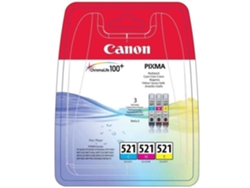 Pack 3 Cartuchos de tinta Original CANON CLI-521 Amarillo, Magenta, Cián