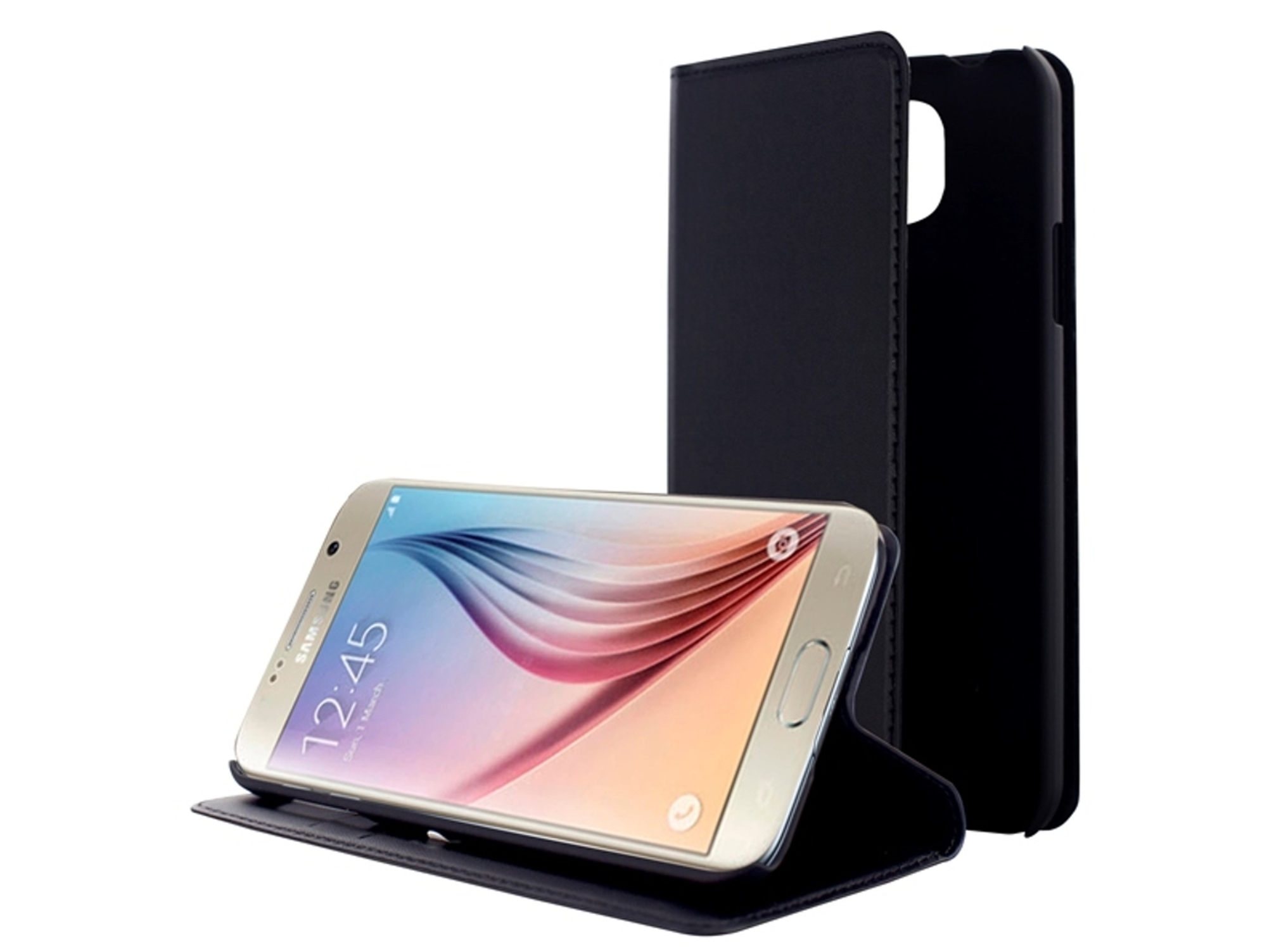 Funda Samsung Galaxy S6 Edge MUVIT Folio Negro
