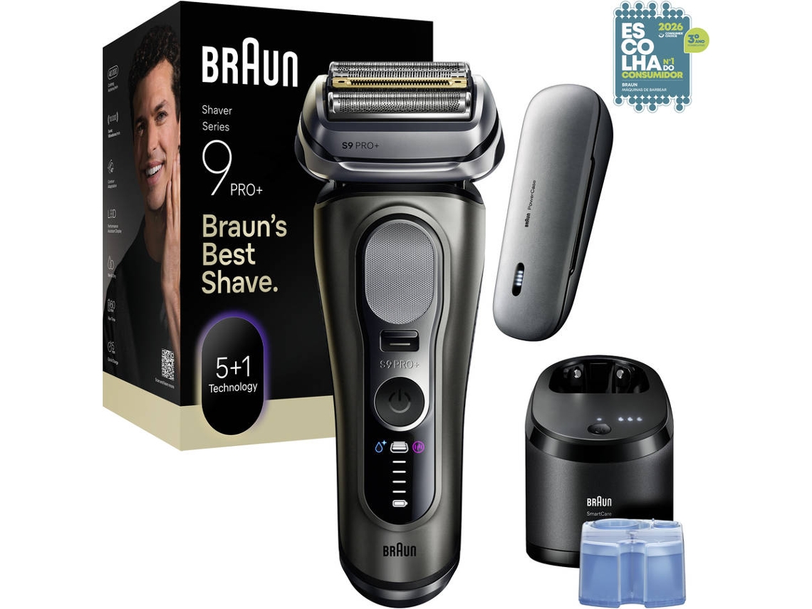 Máquina de Afeitar BRAUN Series 9 PRO+ 9675CC (Autonomía 60 min - Recargable)