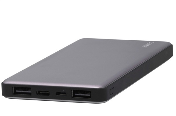 Powerbank DENVER 10000 (10000 mAh - 2 Puertas USB - USB-C - Negro)