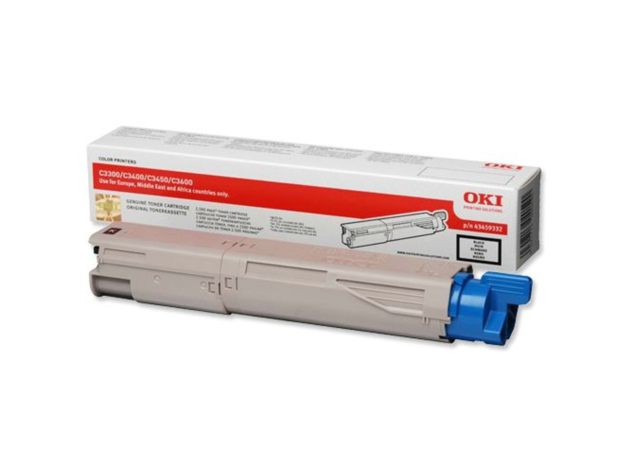Cartucho de Tóner OKI 43459332 Negro  para C3300n, 3400n, 3450n