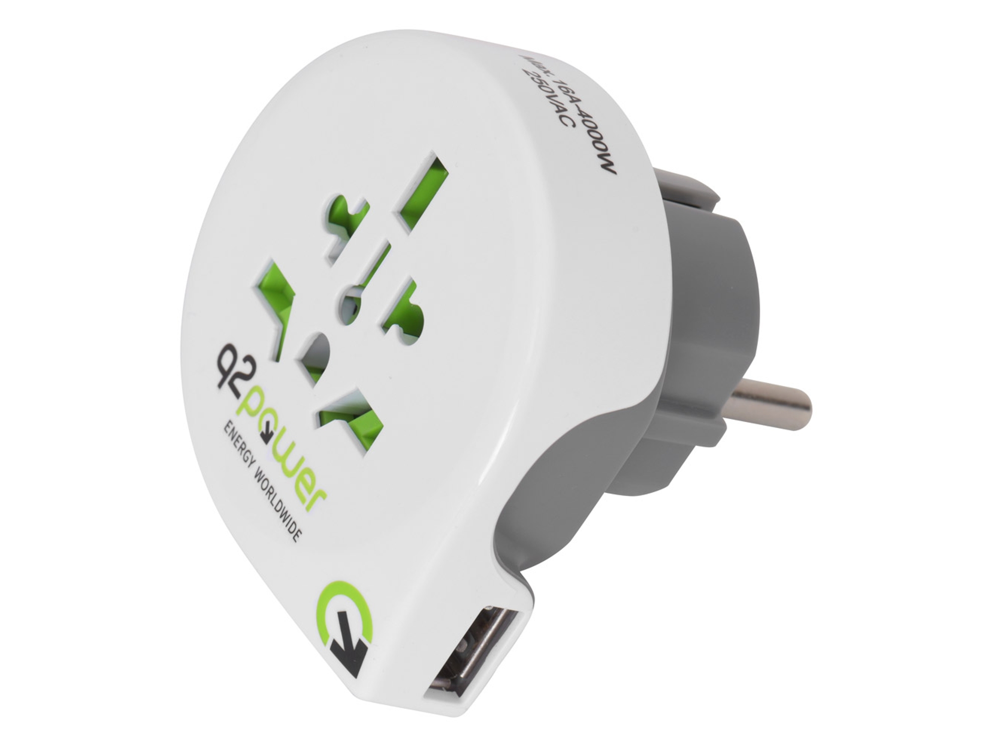 Adaptador Viaje Enchufe con USB PROLINX PLT- 3 Universal