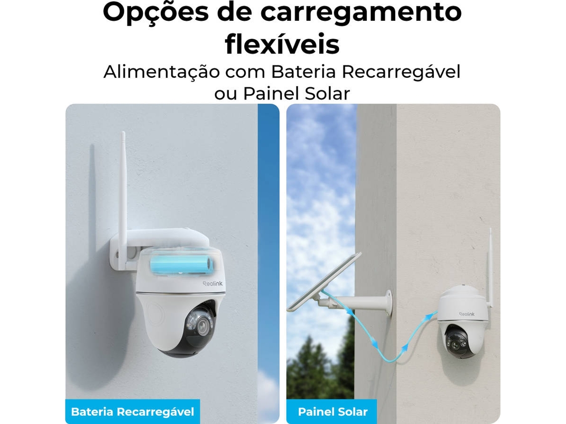 Cámara de Vigilancia Externa Reolink B430 (Panel Solar - Blanco