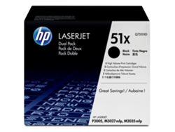 Pack 2 cartuchos de tóner original LaserJet HP 51X negro