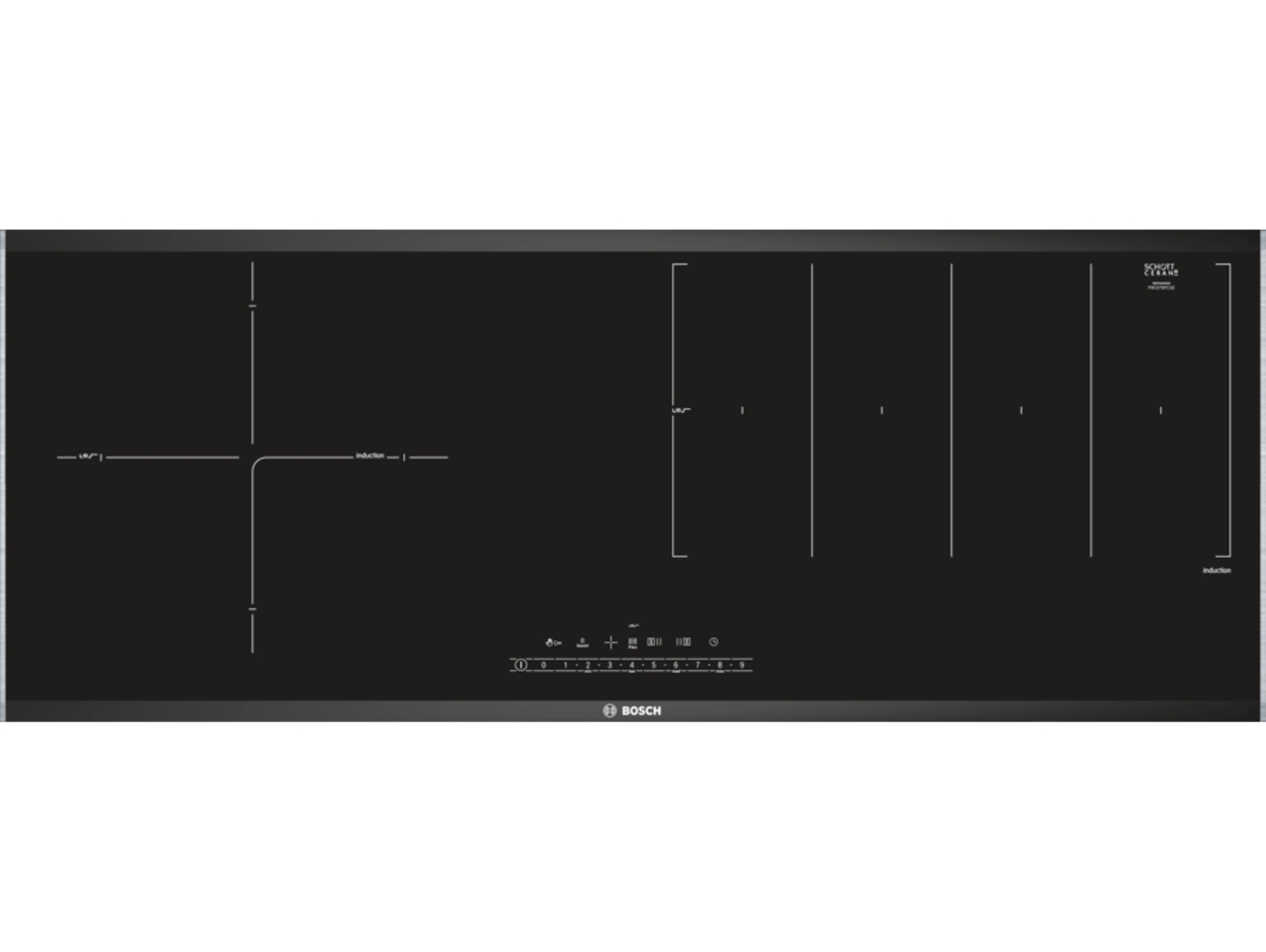 Placa Flex de Inducción BOSCH PXC275FC1E (Eléctrica - 91.6 cm - Negro)