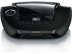Radio Boombox c/ Lector CD PHILIPS AZ1837/12 (Negro - Digital - AM/FM - Pilas y Corriente)