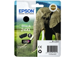 Cartucho de tinta original EPSON, 24XL, Elefante 10 ml, Negro, C13T24314022, T2431