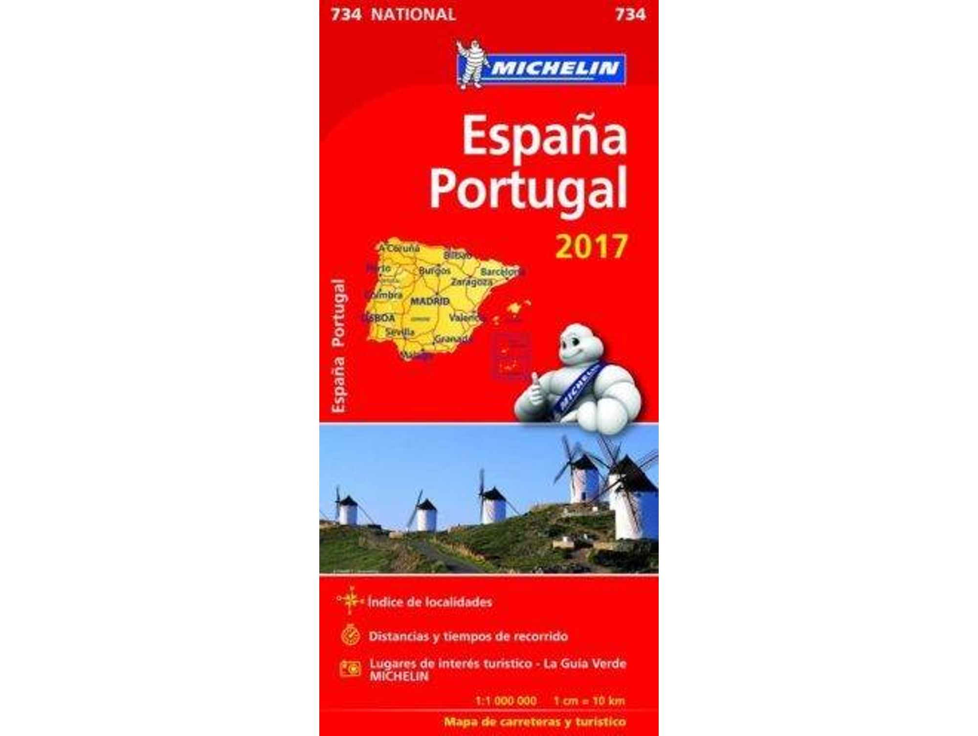 Libro Mapa Nacional España - Portugal 2017 de Varios Autores