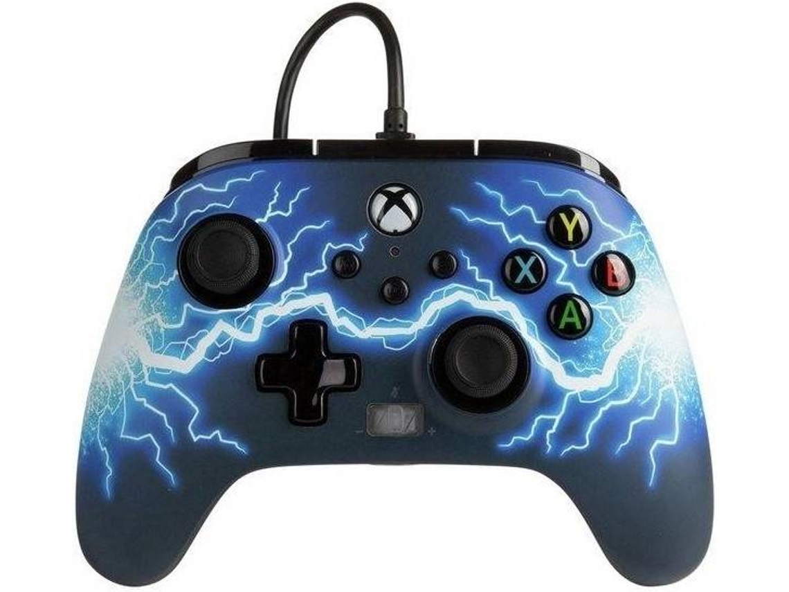 Mando con Cable POWERA Arc Lightning (Xbox Series S/X - Azul)