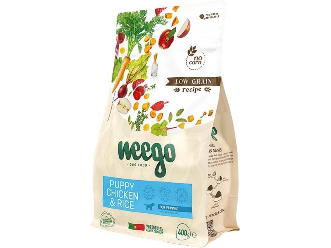 Pienso Seco para Perros WEEGO Cachorros Low Grain Pollo y Arroz (400 g)