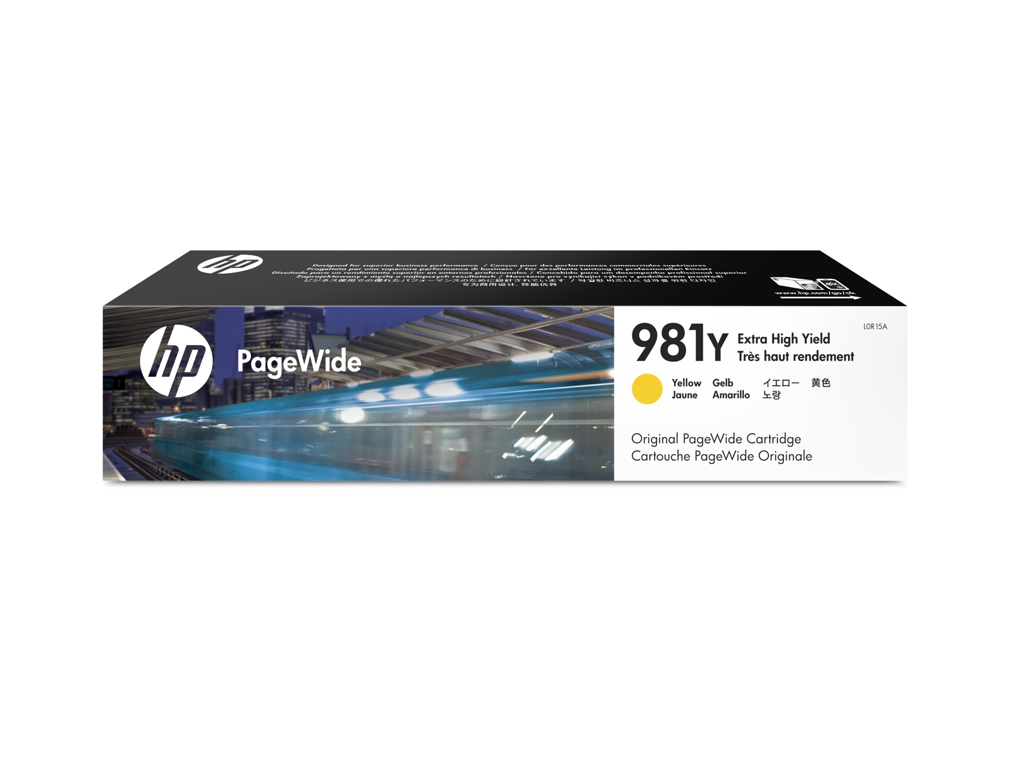 Cartucho original HP PageWide 981Y amarillo alto rendimiento