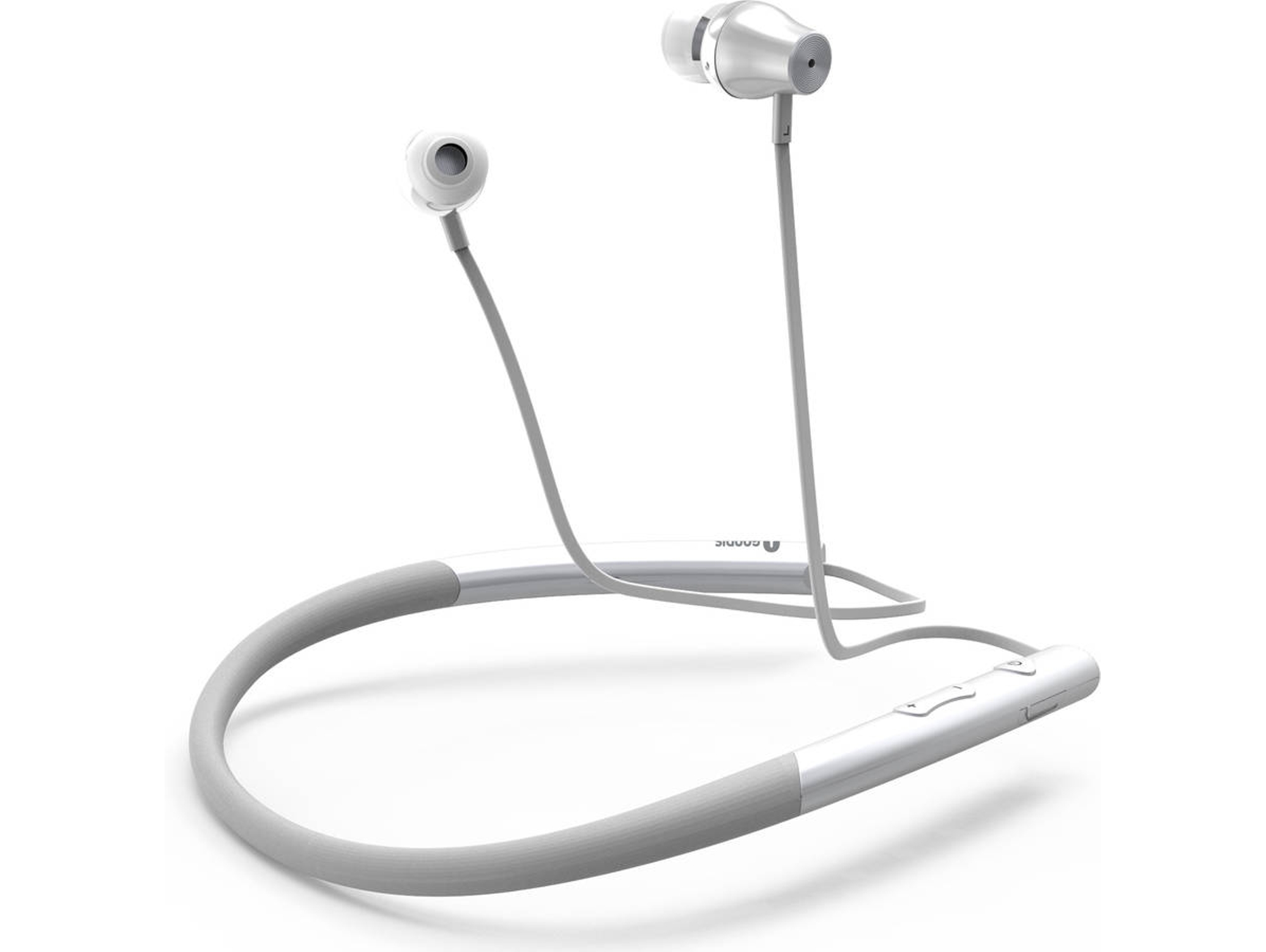 Auriculares Bluetooth GOODIS Stereo (In Ear - Micrófono - Blanco)