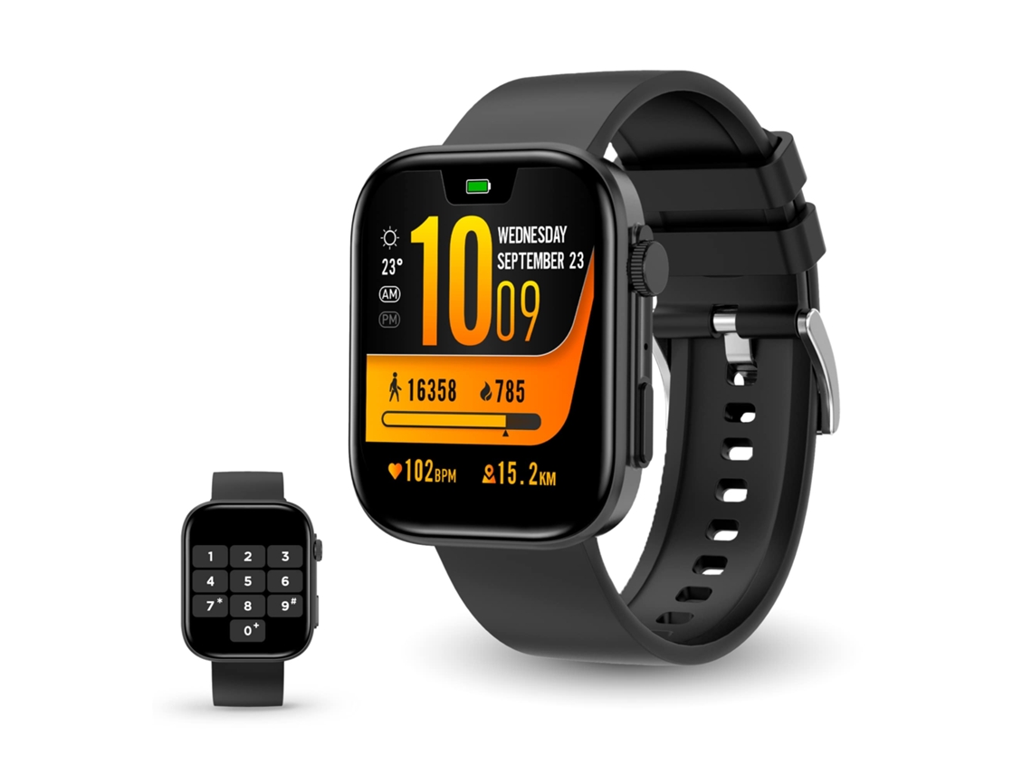Smartwatch Contact Istyle, Pantalla Ips 2,01", Autonomía 5 Días, Modos Deporte Y Salud, Llamadas, Asistentes Voz, Sumergible, Negro