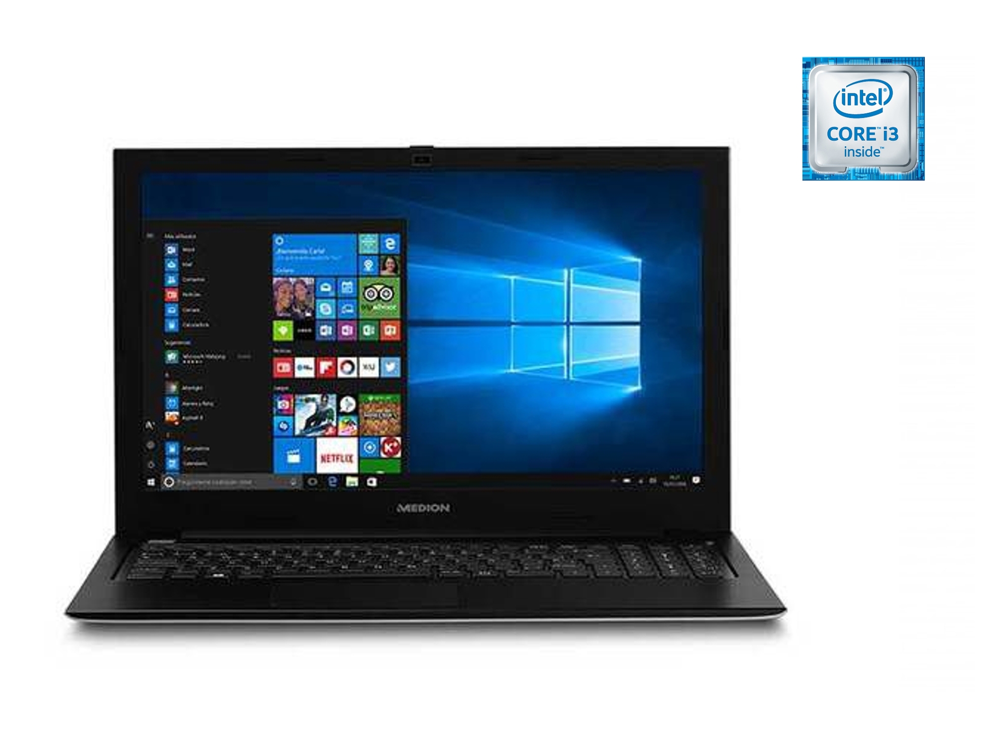 Portátil MEDION Akoya S6421 (15.6'' - Intel Core i3-6006U - RAM: 8 GB - 256 GB SSD - Intel HD 520)