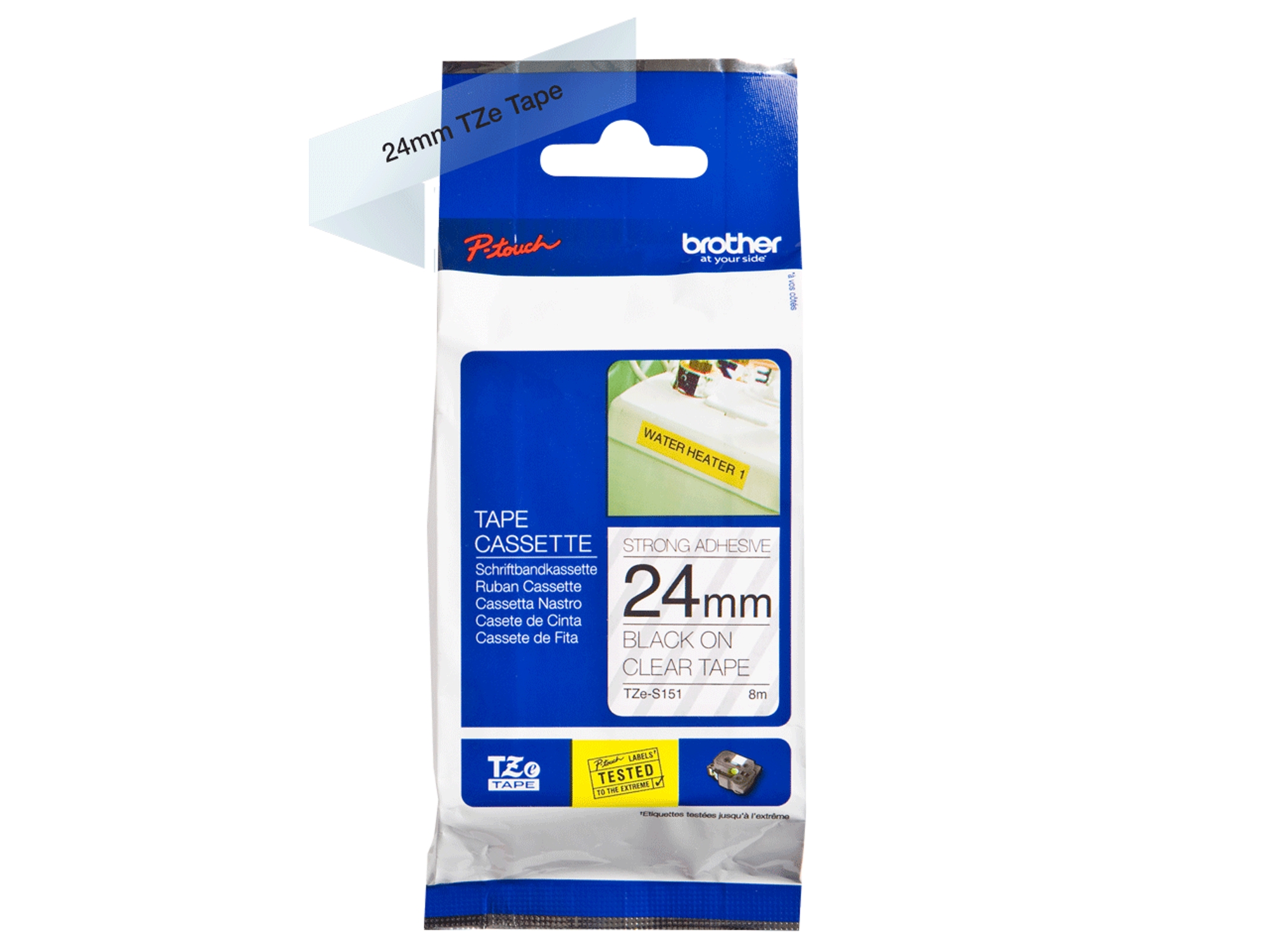 Cinta BROTHER TZeS151 laminada súper adhesiva