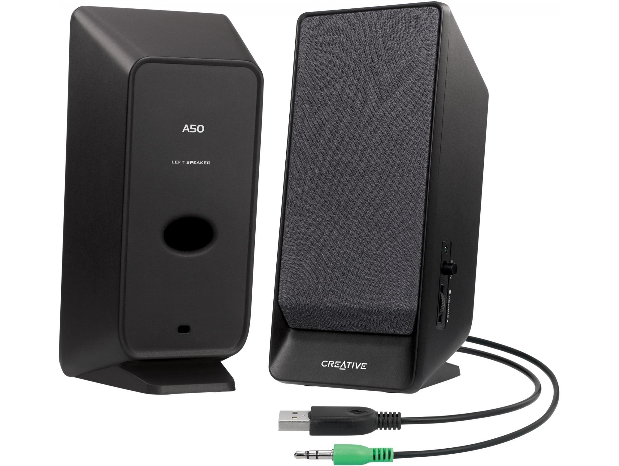 Altavoces 2.0 CREATIVE A50 (PC - 40 W - Control de volumen)