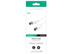 Cable Coaxial VIVANCO Antena (Blanco)