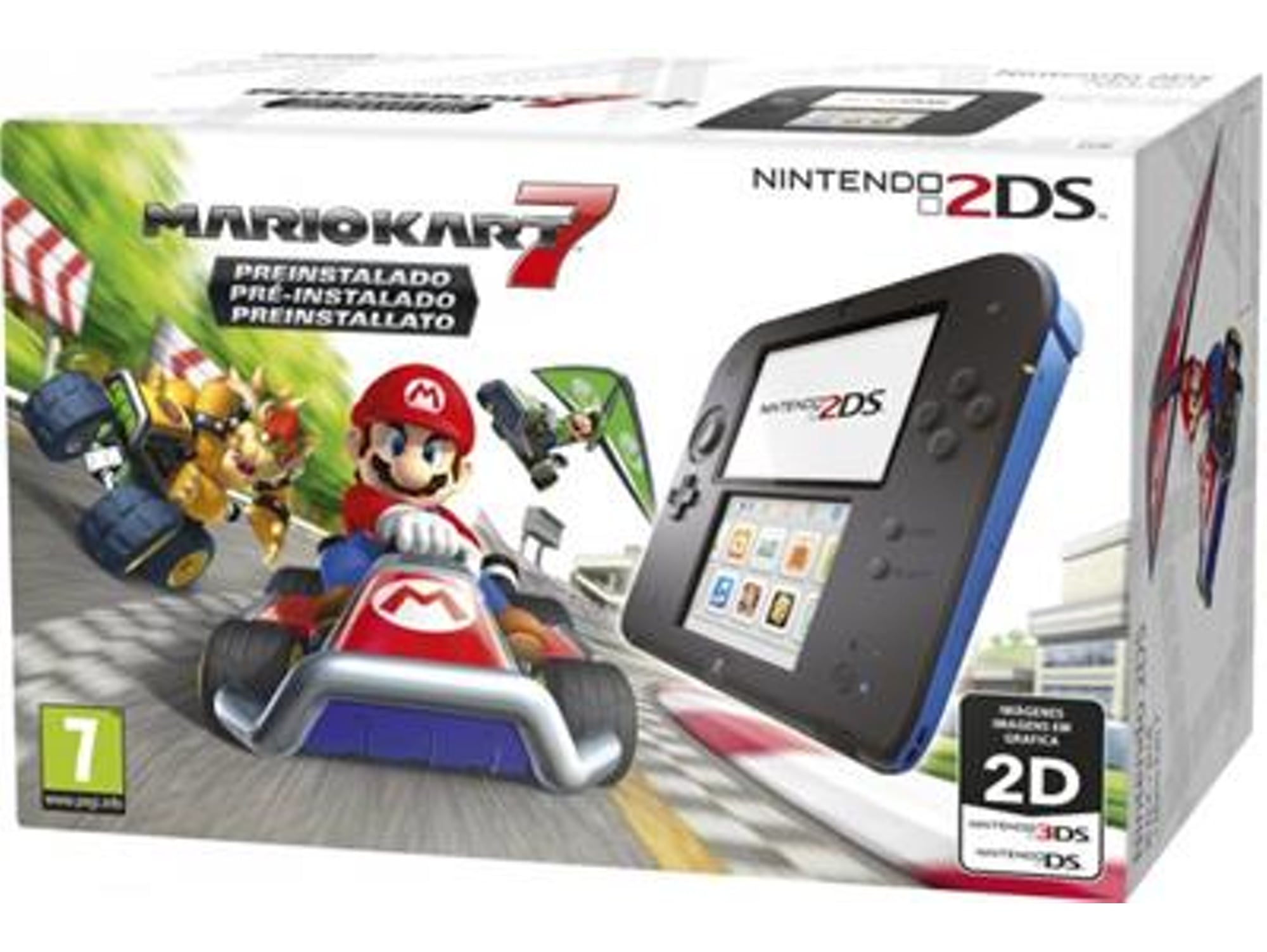 Nintendo 2DS Azul + Mario Kart 7