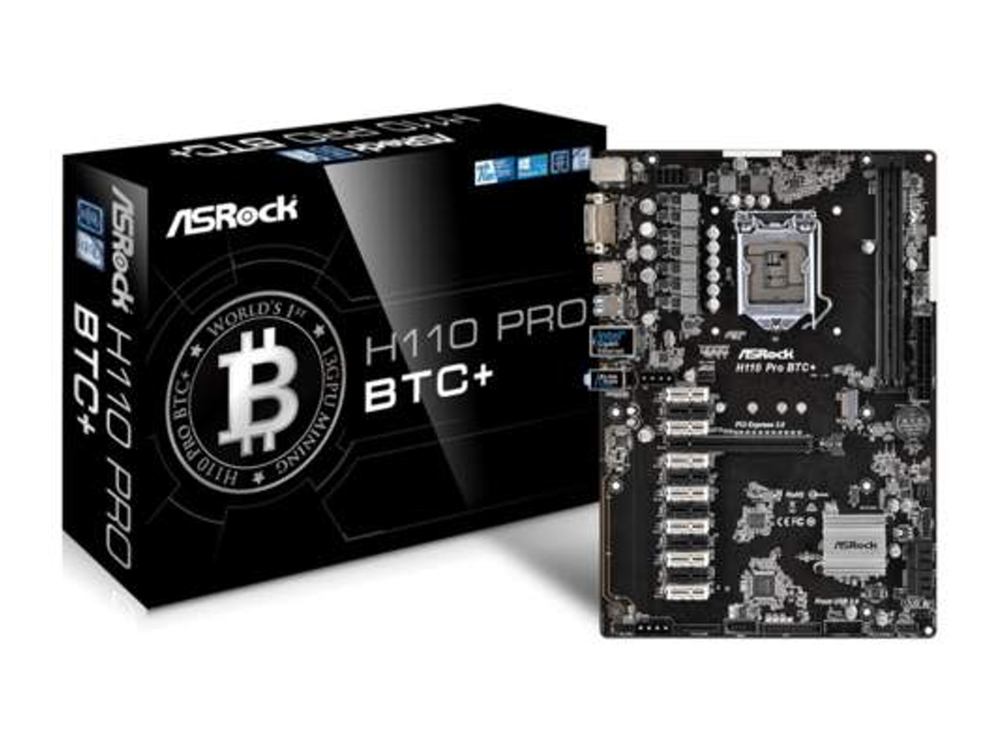 Placa Base ASROCK H110 PRO BTC+ (Socket LGA 1151 - Intel H110 - ATX)