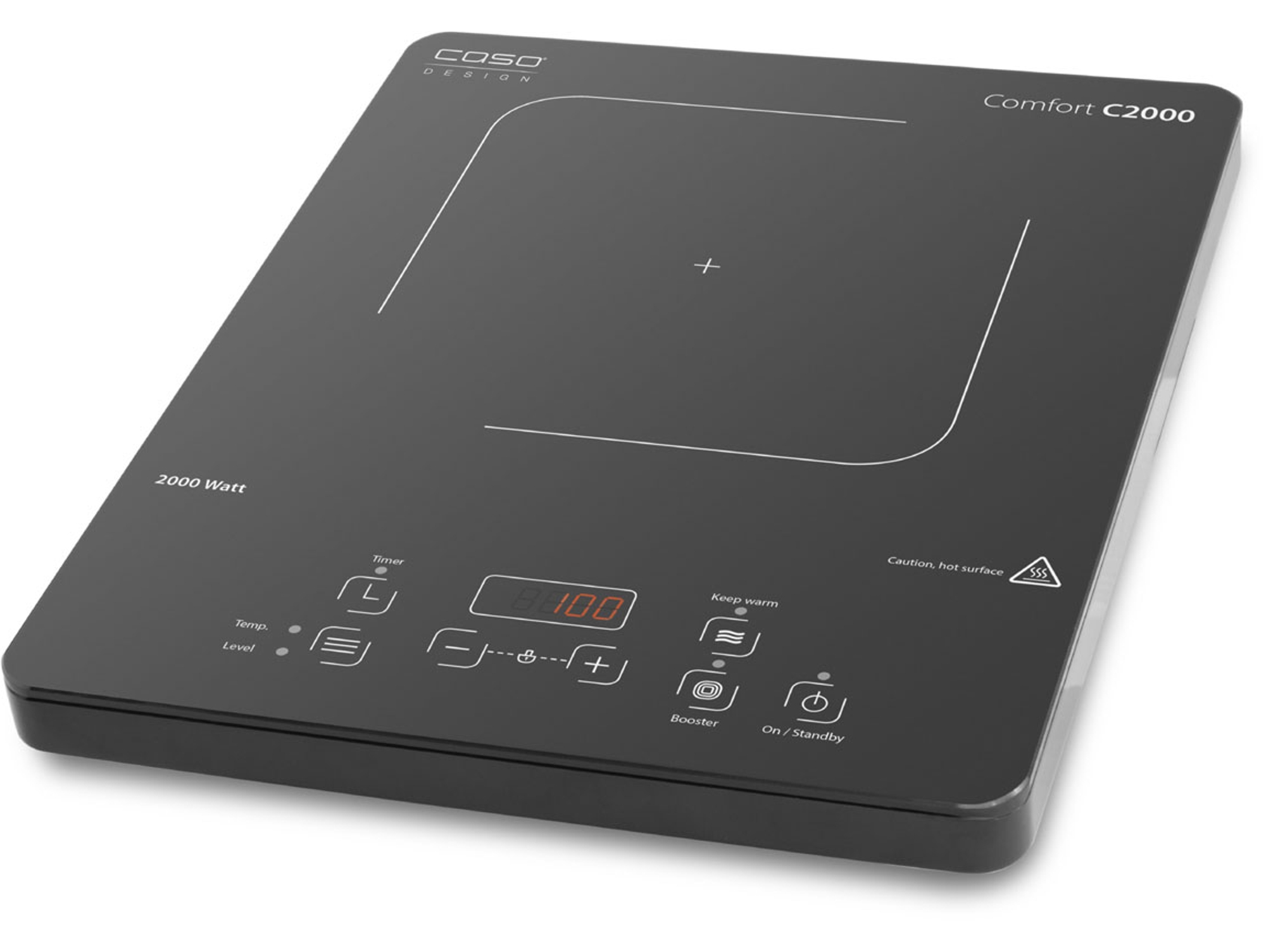 Placa de Inducción Portátil CASO Comfort C2000 (Nº de quemadores: 1)