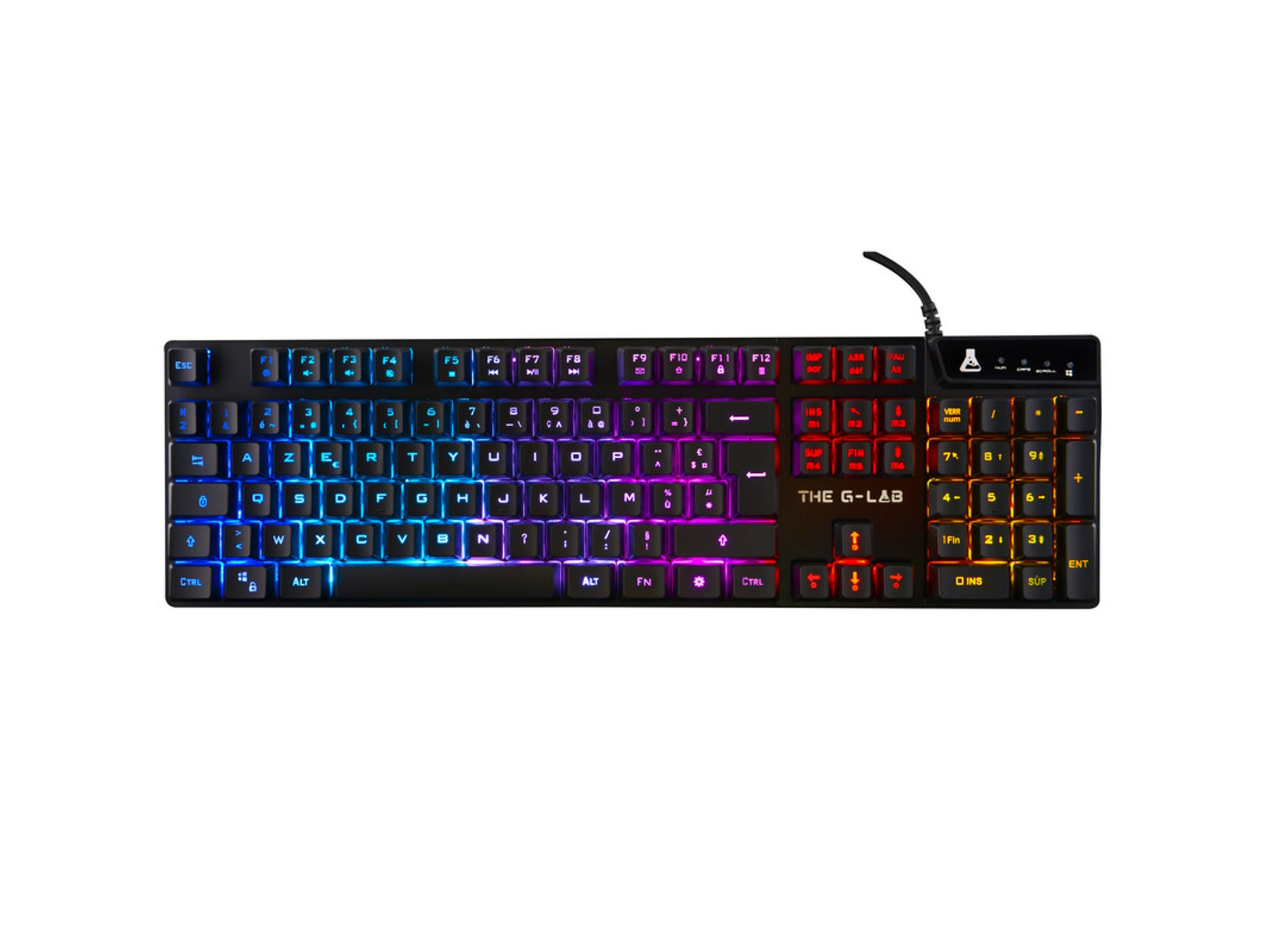 Teclado Gaming THE G-LAB Keyz Iridium (Idioma Español - Iluminado)