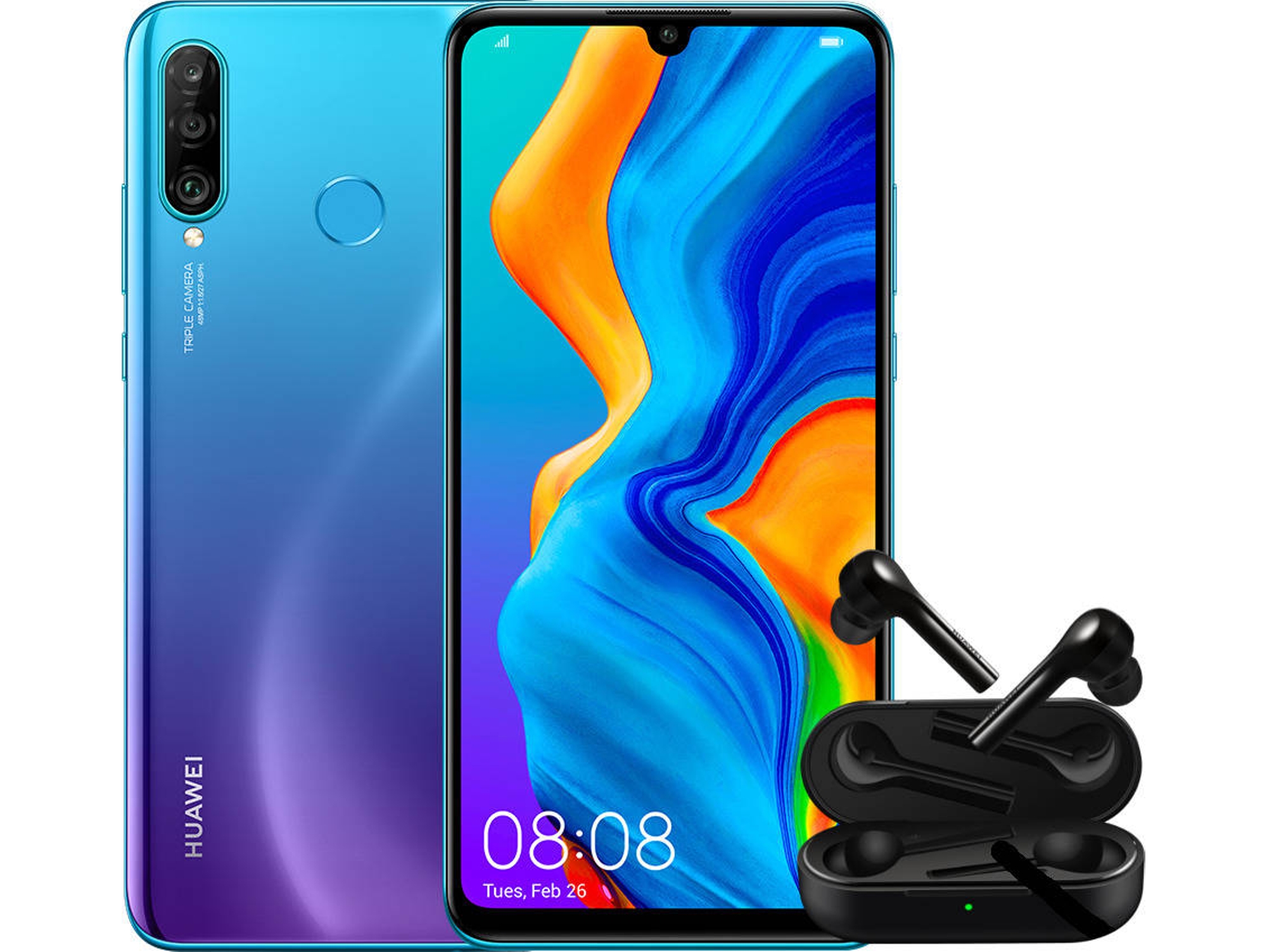 Bundle Smartphone HUAWEI P30 Lite (6.15'' - 4 GB - 128 GB - Azul) + Freebuds