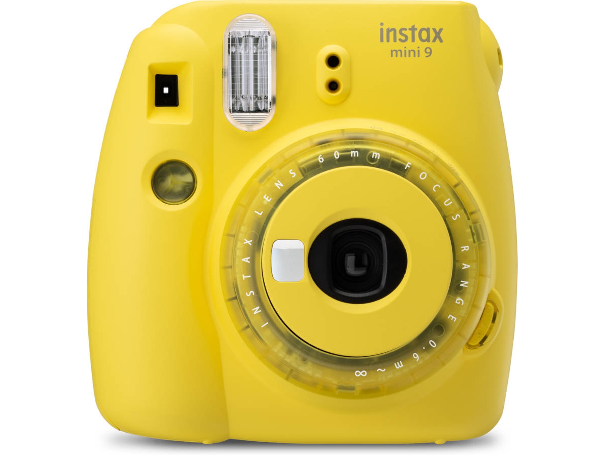 Kit Cámara Instantánea FUJIFILM Instax Mini 9 Clear (Amarillo - Obturación: 1/60 s - 2x Pilas AA - 62x46mm)