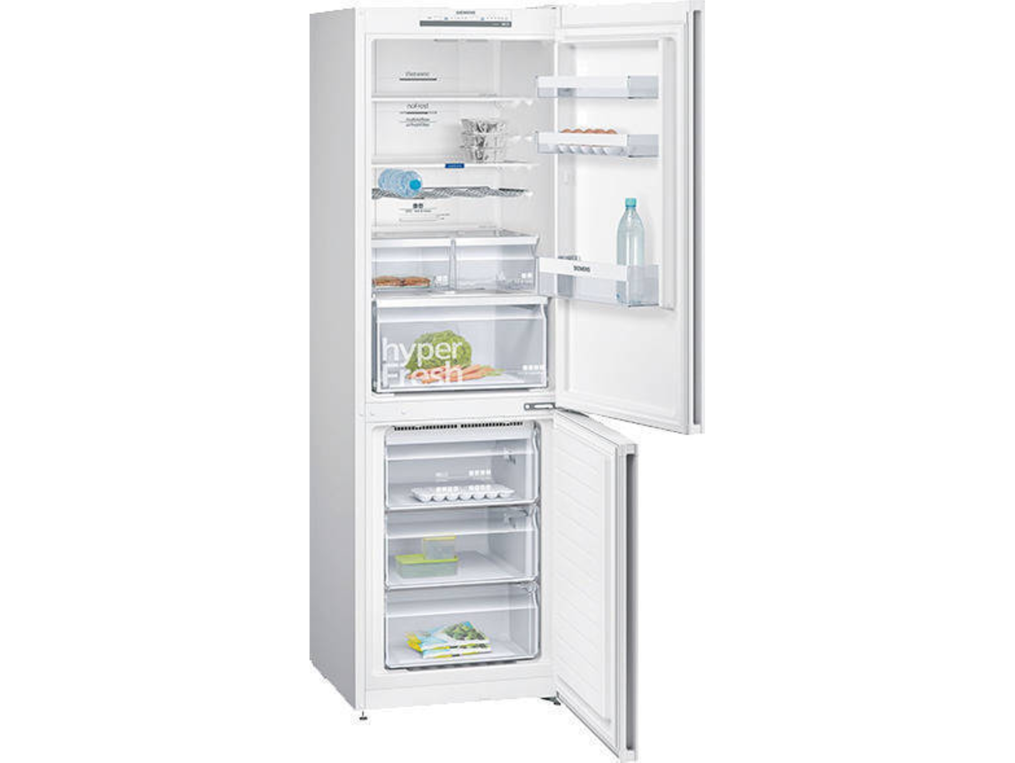 Frigorífico Combi Reacondicionado SIEMENS KG36NVW3A (Grado B - No Frost - 186 cm - 324 L - Blanco)