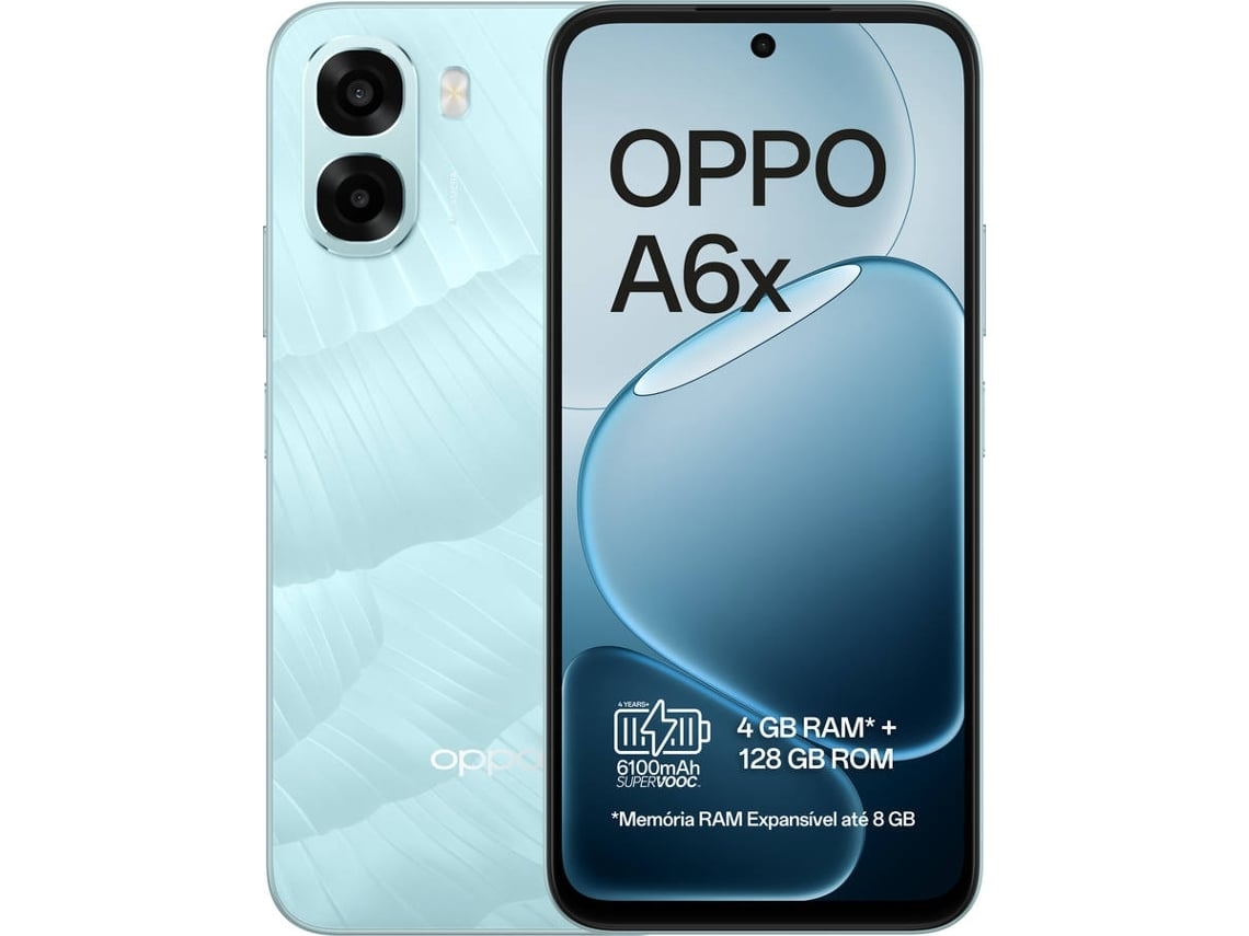 Smartphone OPPO A6X (6.75'' - 4 GB - 128 GB - Azul Glaciar)