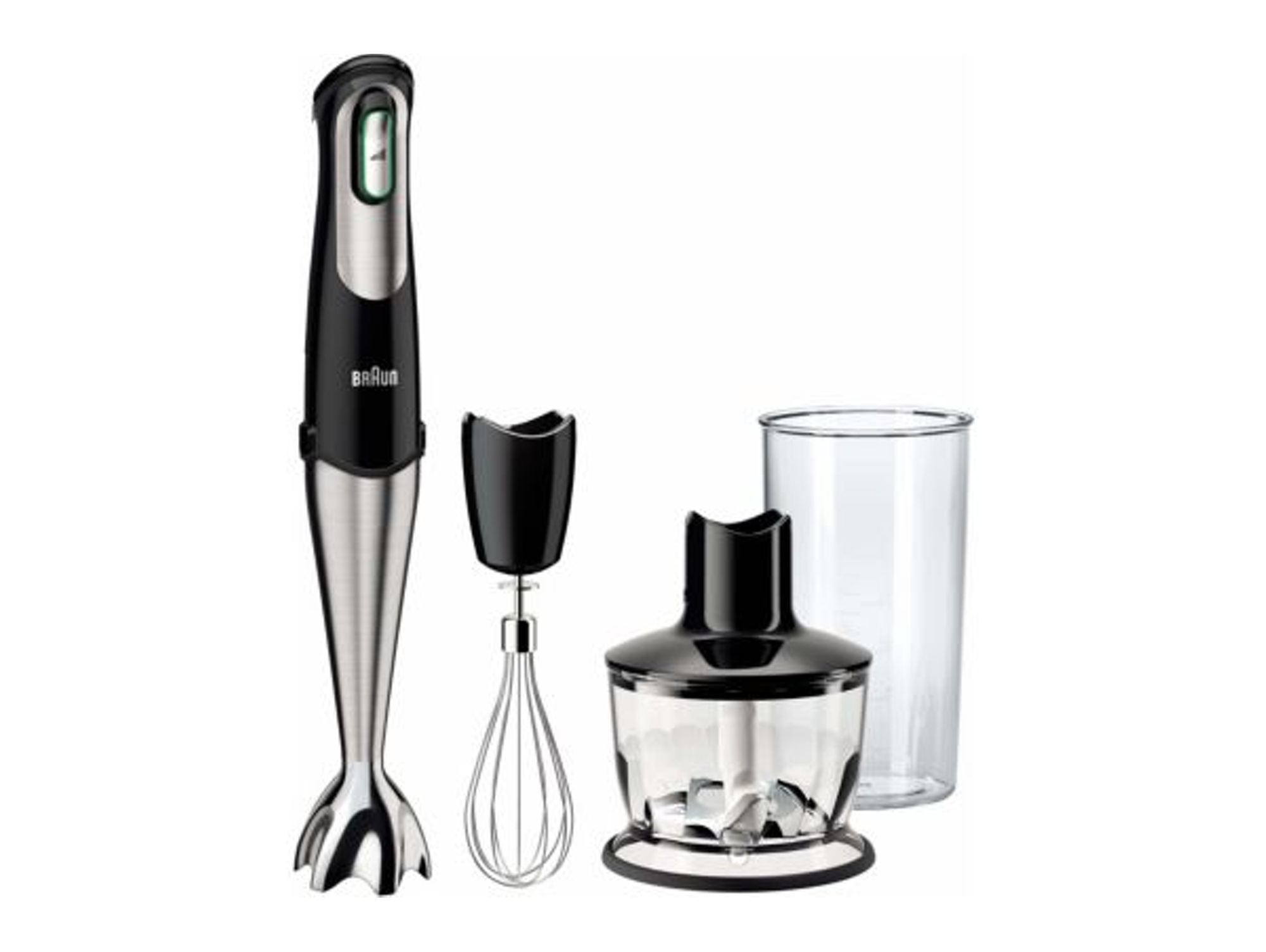 Batidora de Mano + Accesorios BRAUN MQ735 Sauce (750 W - Negro y Plata)