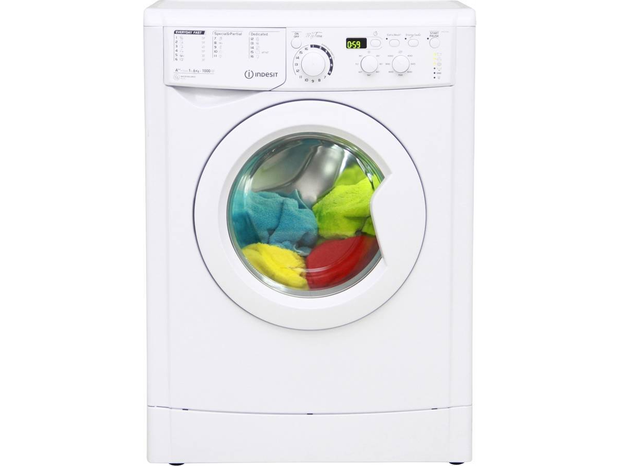 Lavadora Reacondicionada INDESIT EWD 61052 W EU (Grado A - 6 kg - 1000 rpm - Blanco)