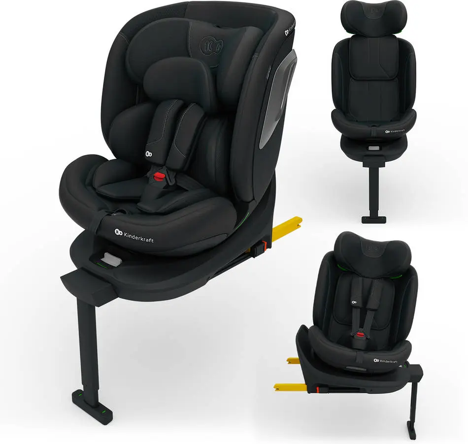 Silla De Coche Kinderkraft I-360 2 Plus (4 En 1 - 40-150 Cm - 0-12 Años - I-size - Negro)