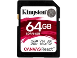 Tarjeta de Memoria SDXC KINGSTON 64GB  Canvas React 10