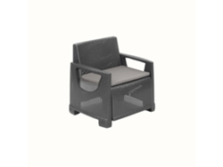 Cadeirão de Jardín IPAE Lenno con Almohada Antracite