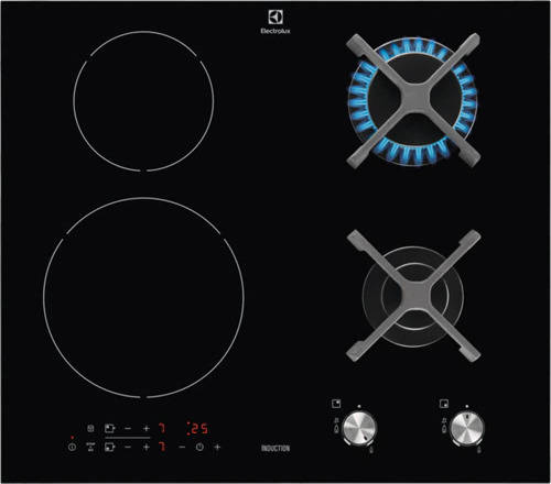 Placa de Gas y Inducción ELECTROLUX LIT60336C (Eléctrica y Gas n - 59 cm - Negro)