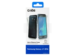 Carcasa y Protector de Pantalla Samsung Galaxy J1 2016 SBS Aero Extra-Slim Transparente