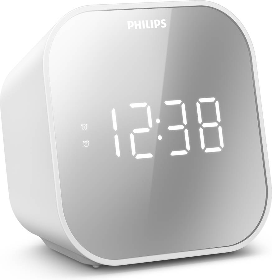 Radio Despertador PHILIPS TAR4406 (Blanco - Digital - Doble Alarma - Batería y Pilas)