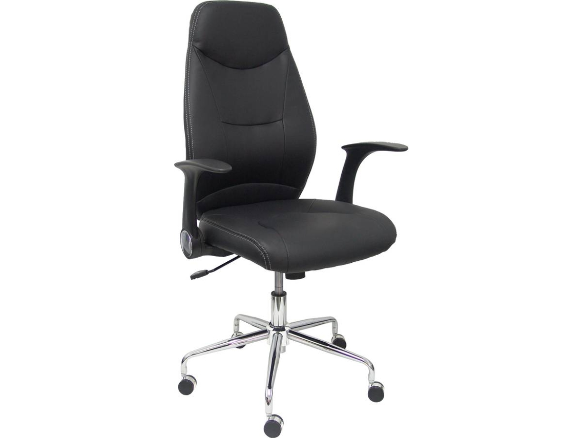 Silla Operativa PYC Odrea  Negro (Brazos Ajustables - Símilpiel)