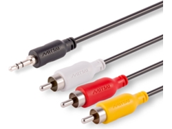 Cable Vídeo MITSAI Jack 3.5mm - 3 RCA (Macho-Macho) 1,5M