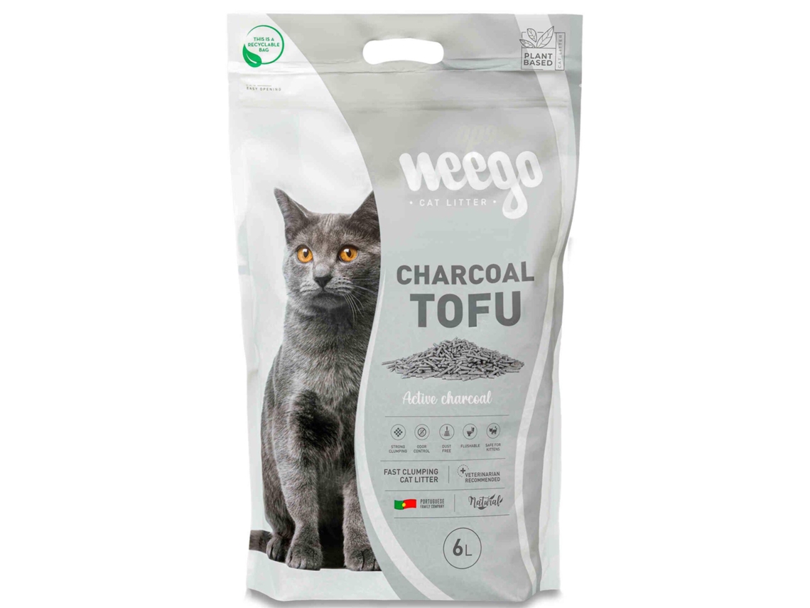 Arena Aglomerante WEEGO Charcoal Tofu (6 Litros)