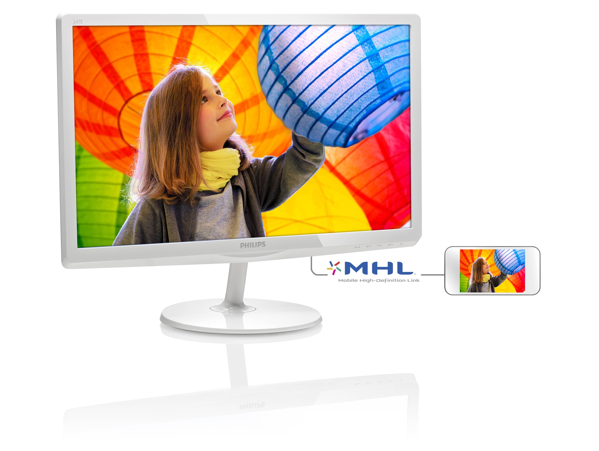 Monitor PHILIPS 247E6EDAW (24'' - Full HD - LED IPS)