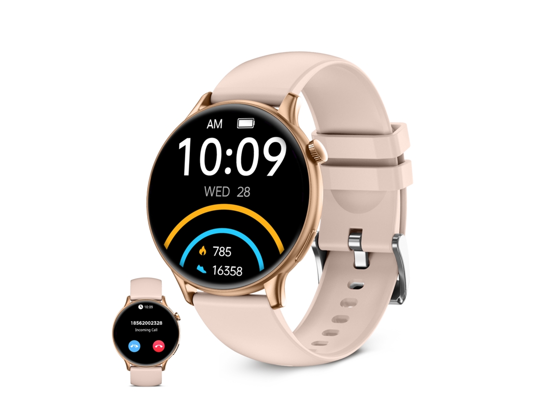 Smartwatch Ksix Core 2, Pantalla Amoled 1,43", Autonomía 5 Días, Modos Deporte Y Salud, Llamadas, Asistentes De Voz,  Rosa